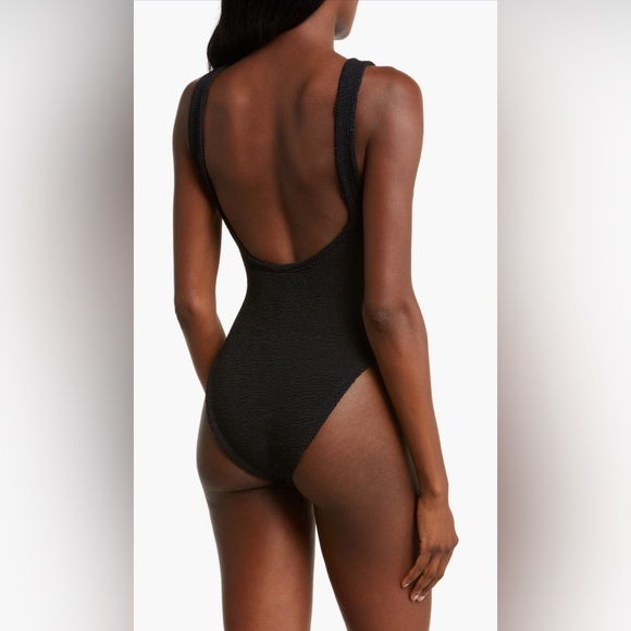 Hunza G Domino Ring Hardware One-Piece Swimsuit, BRAND NEW Black, $270 - Picture 3 of 11
